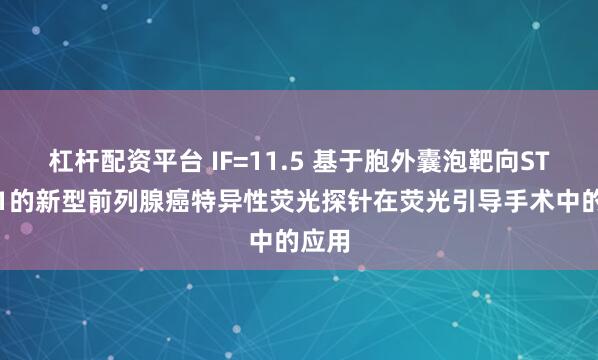 杠杆配资平台 IF=11.5 基于胞外囊泡靶向STEAP1的新型前列腺癌特异性荧光探针在荧光引导手术中的应用